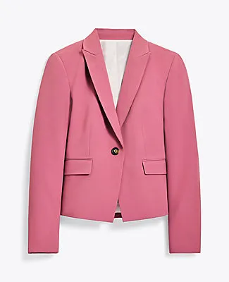 Ann Taylor The Shorter Single Button Blazer in Fluid Crepe sold by Ann Taylor product image thumbnail 4