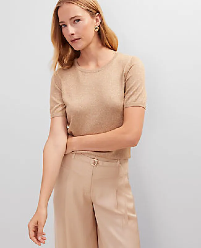 Ann Taylor Metallic Sweater Tee made by Ann Taylor