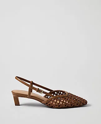 Ann Taylor Woven Slingback Pump sold by Ann Taylor
