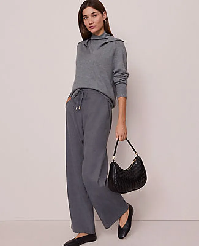 Ann Taylor Petite Weekend Wide-Leg Jogger Pant made by Ann Taylor