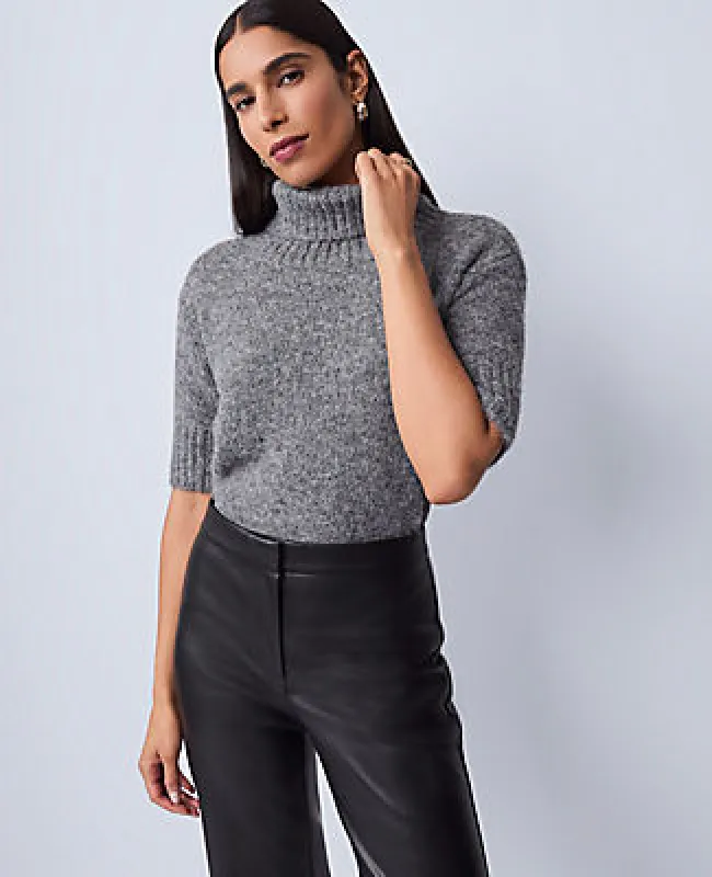 Ann Taylor Turtleneck Elbow Sleeve Sweater Tee made by Ann Taylor