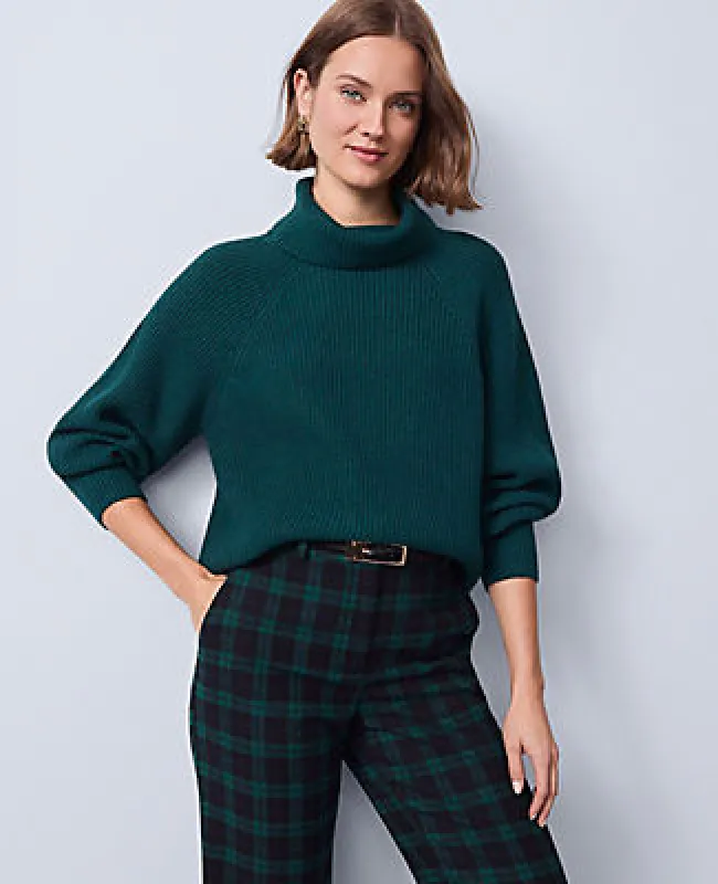 Ann Taylor Ribbed Turtleneck Sweater made by Ann Taylor