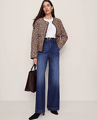 Ann Taylor Weekend Animal Print Quilted Jacket sold by Ann Taylor product image thumbnail 4