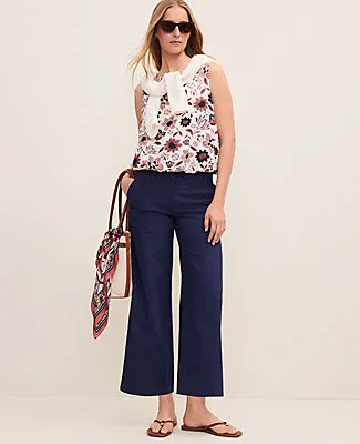 Ann Taylor Petite Weekend Floral Tank Top in Linen Blend sold by Ann Taylor product image thumbnail 3
