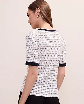 Ann Taylor Scalloped Ruffle Trim Top sold by Ann Taylor product image thumbnail 2