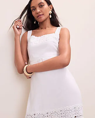 Ann Taylor Petite Tiered Midi Dress in Linen Blend sold by Ann Taylor product image thumbnail 3