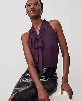 Ann Taylor Petite Tie Neck Halter Top sold by Ann Taylor product image thumbnail 3