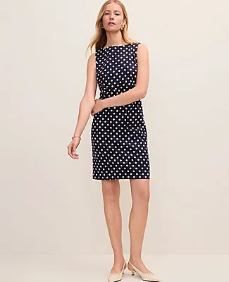 Ann Taylor The Belted Shift Dress in Polka Dot sold by Ann Taylor product image thumbnail 3