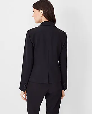 Ann Taylor The Shorter Single Button Blazer in Fluid Crepe sold by Ann Taylor product image thumbnail 3