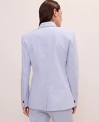 Ann Taylor The Striped Long One Button Blazer sold by Ann Taylor product image thumbnail 2