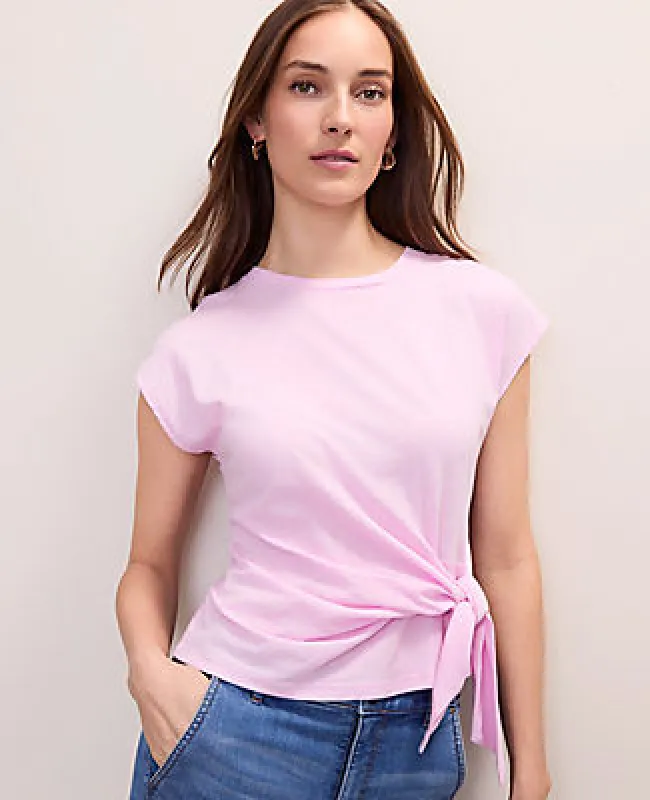 Ann Taylor Tie Waist Tee made by Ann Taylor