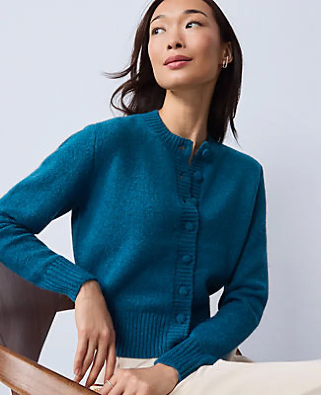 Ann Taylor Cozy Crew Neck Cardigan made by Ann Taylor