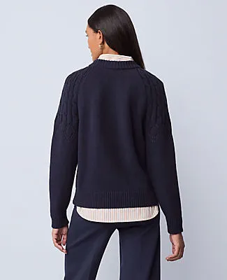 Ann Taylor Weekend Mixed Stitch Sweater sold by Ann Taylor product image thumbnail 2