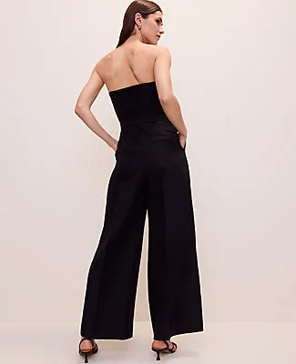 Ann Taylor Petite Belted Strapless Jumpsuit in Linen Blend sold by Ann Taylor product image thumbnail 3