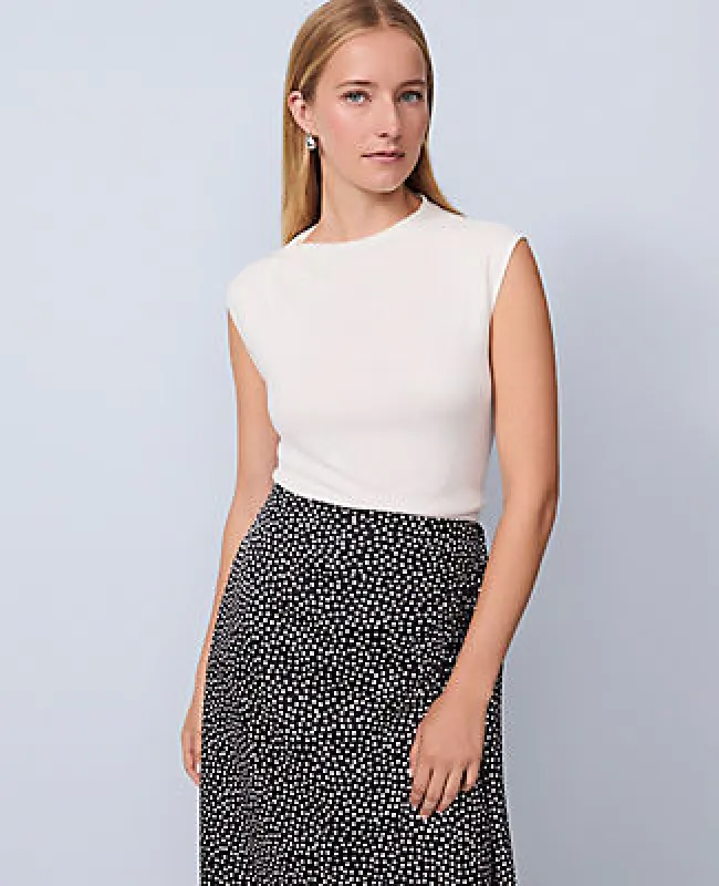 Ann Taylor Pleated Shoulder Sweater Top made by Ann Taylor
