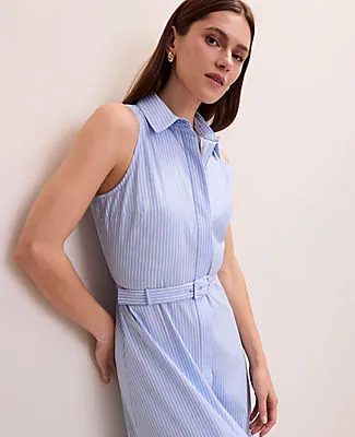 Ann Taylor Striped Collared Halter Midi Dress sold by Ann Taylor product image thumbnail 3