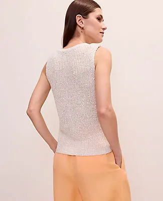 Ann Taylor Sequin Metallic Sweater Shell Top sold by Ann Taylor product image thumbnail 2