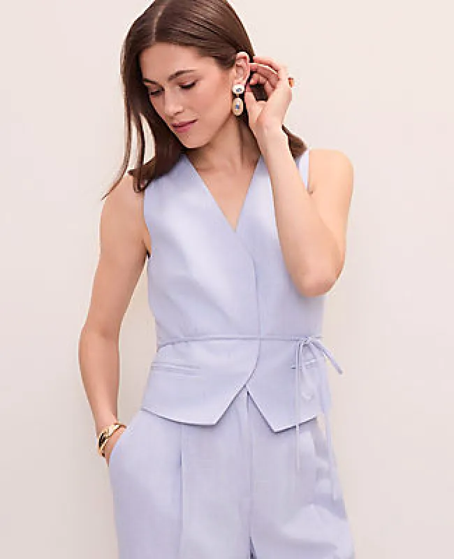 Ann Taylor Tie Waist Vest made by Ann Taylor