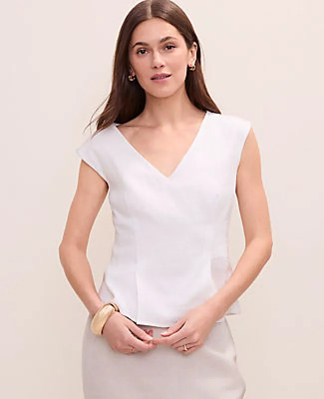 Ann Taylor Petite Peplum Top in Satin made by Ann Taylor