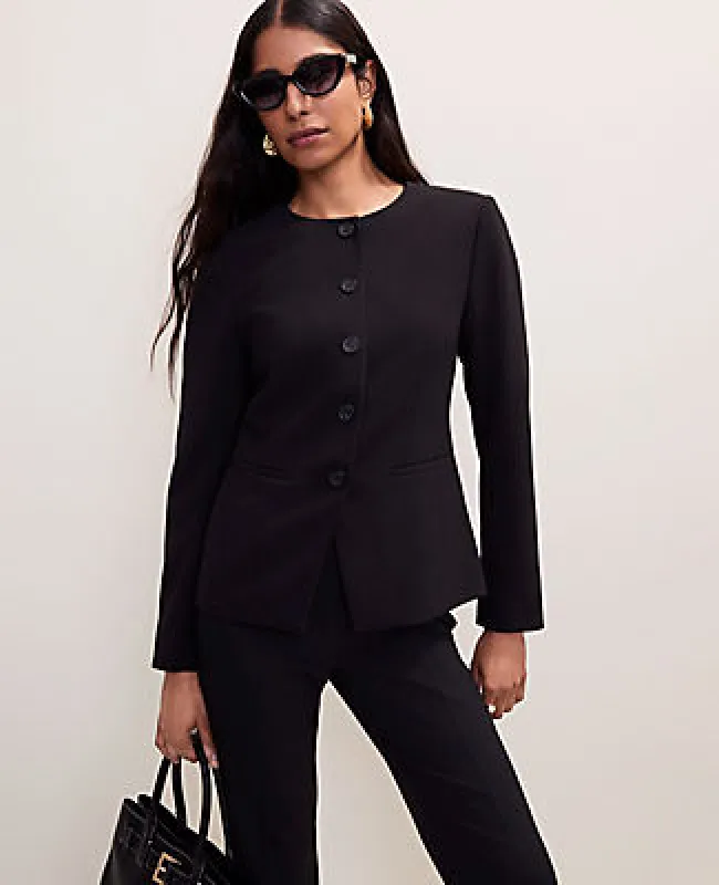 Ann Taylor Petite Split Hem Jacket in Fluid Crepe made by Ann Taylor
