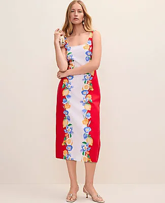 Ann Taylor Floral Sheath Dress in Linen Blend sold by Ann Taylor