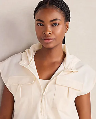 Ann Taylor Haven Well Within Woven Nylon Hooded Vest sold by Ann Taylor product image thumbnail 3