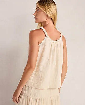 Ann Taylor Haven Well Within Organic Cotton Gauze Braided Top sold by Ann Taylor product image thumbnail 2
