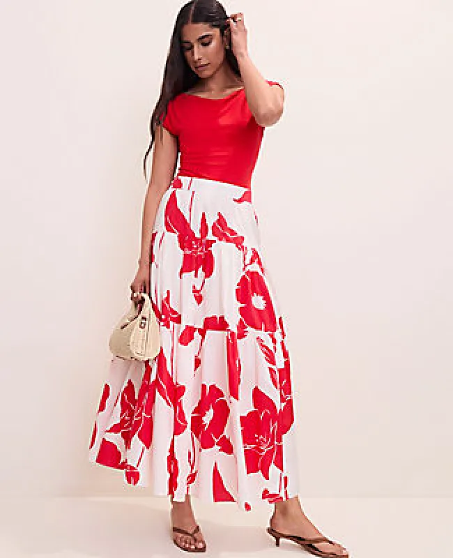 Ann Taylor Floral Tiered Full Skirt made by Ann Taylor