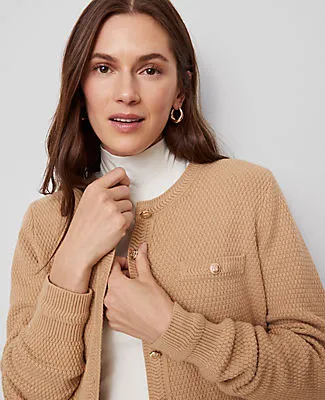 Ann Taylor Textured Cardigan sold by Ann Taylor product image thumbnail 4