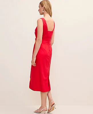 Ann Taylor Petite Floral Sheath Dress in Linen Blend sold by Ann Taylor product image thumbnail 2