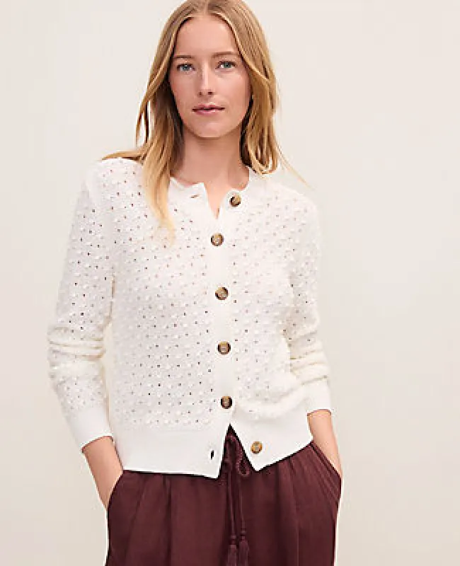 Ann Taylor Petite Weekend Popcorn Stitch Cardigan made by Ann Taylor