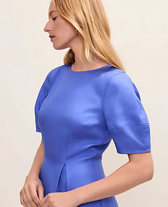 Ann Taylor Crew Neck Flare Midi Dress made by Ann Taylor