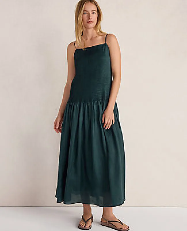 Ann Taylor Haven Well Within Ramie Blend Pleated Maxi Dress made by Ann Taylor