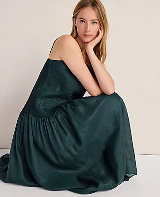 Ann Taylor Haven Well Within Ramie Blend Pleated Maxi Dress sold by Ann Taylor product image thumbnail 3