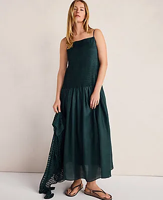 Ann Taylor Haven Well Within Ramie Blend Pleated Maxi Dress sold by Ann Taylor product image thumbnail 4