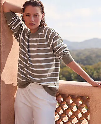 Ann Taylor Haven Well Within Organic Cotton Interlock Everyday Sweatshirt sold by Ann Taylor product image thumbnail 2