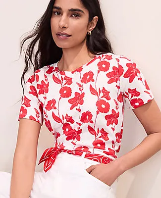 Ann Taylor Floral Crew Neck Tee sold by Ann Taylor