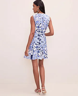 Ann Taylor Petite Paisley Belted Flare Dress sold by Ann Taylor product image thumbnail 2