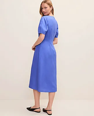 Ann Taylor Crew Neck Flare Midi Dress sold by Ann Taylor product image thumbnail 2