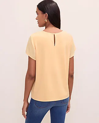 Ann Taylor Mixed Media Crew Neck Tee sold by Ann Taylor product image thumbnail 2