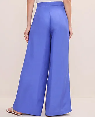 Ann Taylor The Statement Palazzo Pant in Linen Blend sold by Ann Taylor product image thumbnail 3