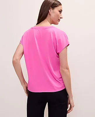 Ann Taylor Mixed Media Pleat Front Top sold by Ann Taylor product image thumbnail 2