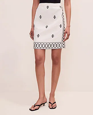 Ann Taylor Embroidered Easy Fit Skirt sold by Ann Taylor product image thumbnail 2