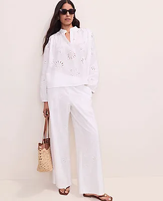 Ann Taylor The Eyelet Easy Palazzo Pant sold by Ann Taylor