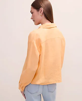 Ann Taylor The Linen Button Down Shirt sold by Ann Taylor product image thumbnail 2