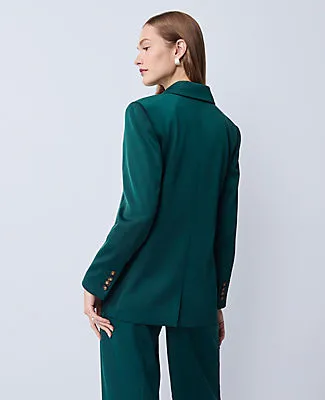 Ann Taylor The Petite Fitted Long Blazer in Satin sold by Ann Taylor product image thumbnail 2