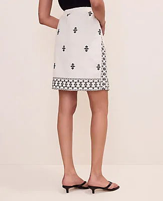 Ann Taylor Embroidered Easy Fit Skirt sold by Ann Taylor product image thumbnail 3
