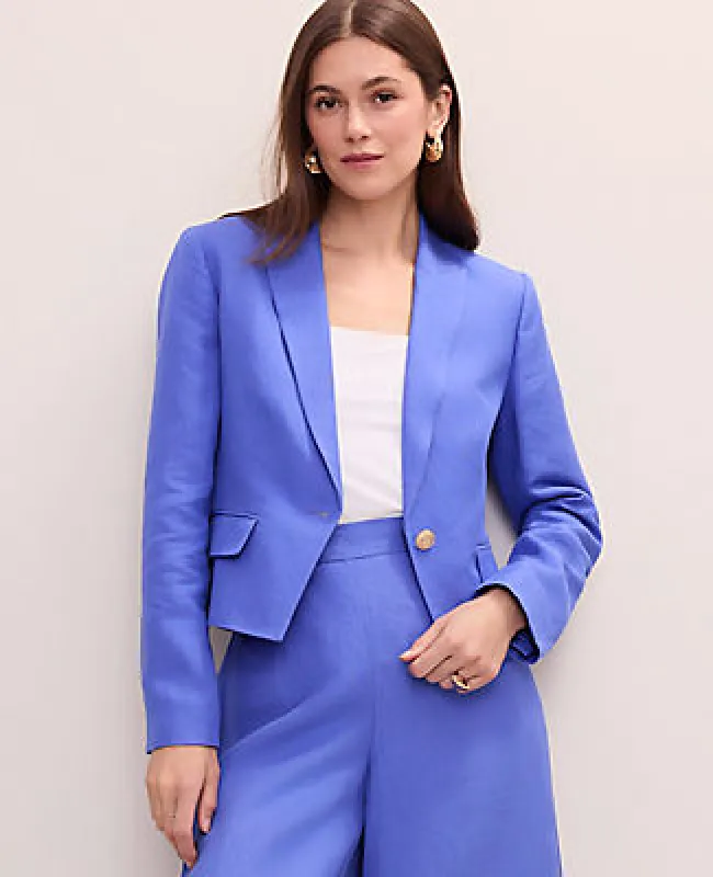 Ann Taylor The Modern Newbury Blazer in Linen Blend made by Ann Taylor