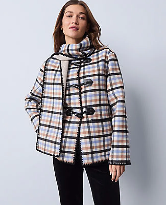 Ann Taylor Petite Weekend Plaid Scarf Coat made by Ann Taylor