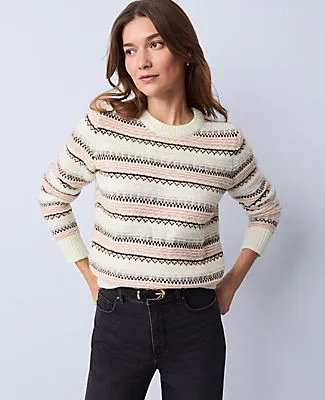 Ann Taylor Weekend Relaxed Fair Isle Sweater sold by Ann Taylor